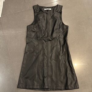 Leather mini dress